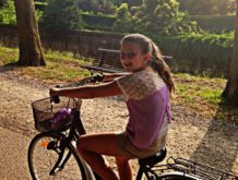 Lucca biking on walls